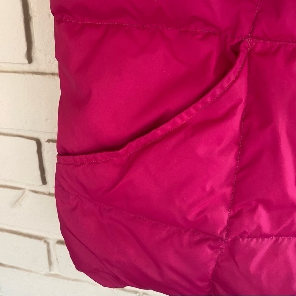 Lands'end Women's Pink Snap Up Goose Down Quilted Puffer Vest Large L 14 - 16 - Picture 2 of 7